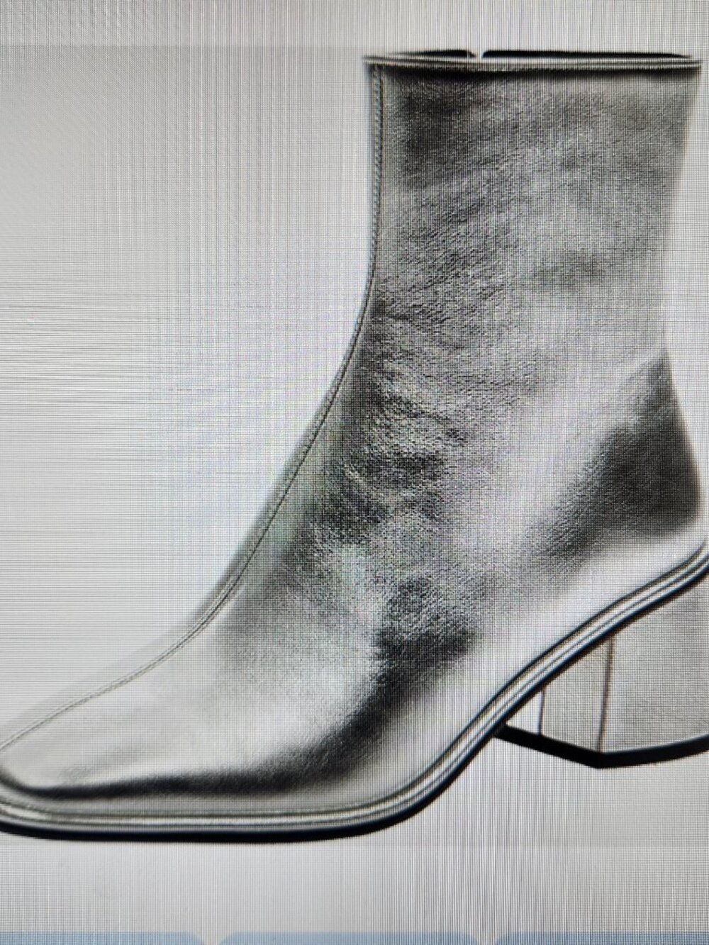 Coach "Gigi" Silver Leather Booties. NIB. Size 7 - Picture 2 of 16